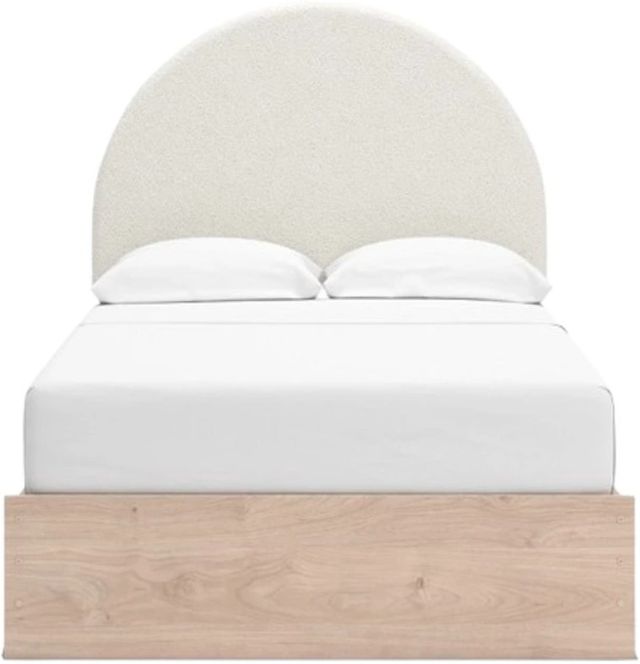 Signature Design by Ashley® Arloster Tan/White Full Upholstered Panel Bed-2