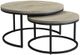 Moe's Home Collection Drey 2-Piece Grey Nesting Coffee Table Set with Black Metal Base-2