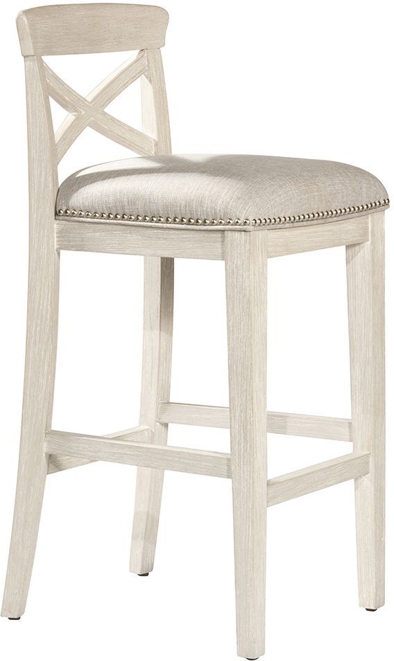 HH2 Home Bayview 2-Piece White Wirebrush Counter Stools-2