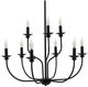 YHD Whitmore Matte Black 9-Light Chandelier-0