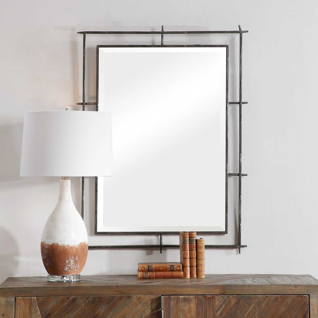 Uttermost® Ironworks Ebony Mirror-1