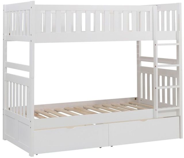 Homelegance® Galen White Youth Twin/Twin Storage Bunk Bed-3