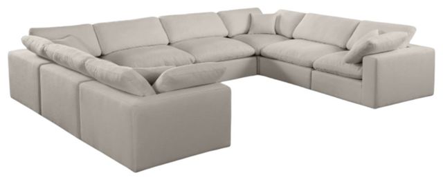 Meridian Furniture Comfy 8-Piece Beige Sectional-0
