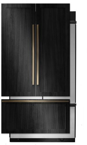 Front view of the JennAir® 42 in. 24.2 Cu. Ft. Panel Ready Built In Counter Depth French Door Refrigerator