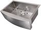 ZLINE Zermatt 30" Satin Stainless Steel Farmhouse Apron Mount Single Bowl Kitchen Sink with Bottom Grid-2