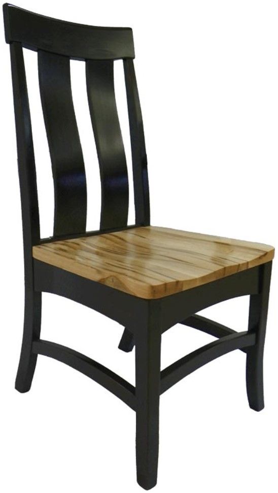 Urban Collections by Yutzy Woodworking Mansfield Black/Brown Office Side Chair-0