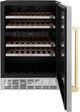ZLINE Autograph Edition Monument 24" Stainless Steel Freestanding Wine Cooler with Polished Gold Accents-1