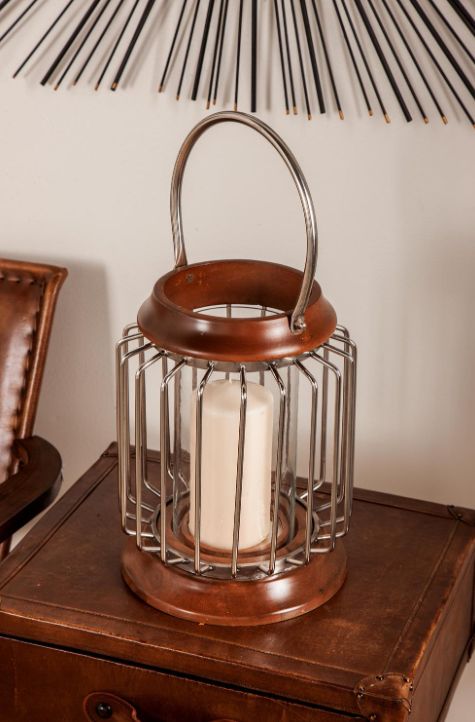 Deco Marche Silver 9" Candle Lantern-3