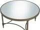 ACME Furniture Aditya Mirrored Coffee Table with Antique Brass Base-4
