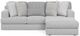 Jackson Furniture Logan 2-Piece Gray Right-Arm Facing Loveseat Sectional and Chaise-1