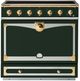 La Cornue CornuFé 90 Albertine 36" Brands Hatch Green Pro Style Induction Range with Polished Brass Trim-0