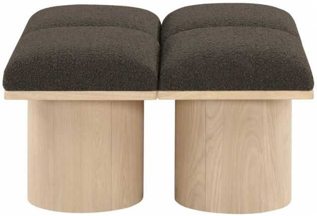 Meridian Furniture Pavilion 4-Piece Brown/Natural 31" Modular Bench Set-1