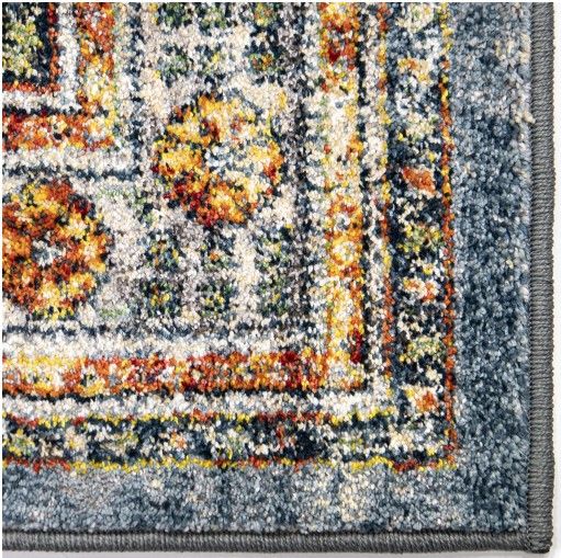 Orian Imperial Excalibur Distressed Blue 5'x8' Area Rug-1