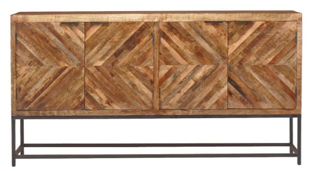 Jaipur Furniture Executive Brown 4-Door Cabinet-1