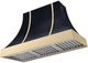 AGA Cascade 48" Gloss Black Wall Mounted Range Hood  with Polished Brass Trim-0
