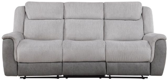 Homelegance® Harriette Gray Double Manual Reclining Sofa-2