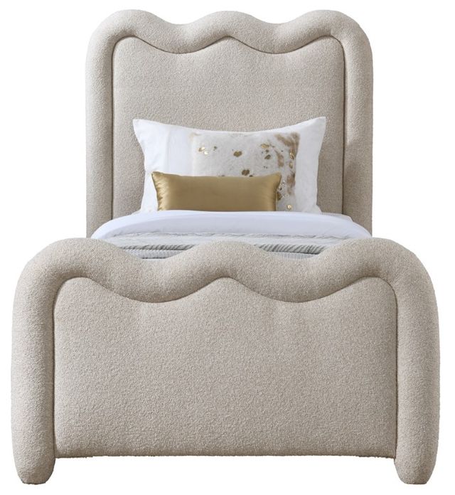 Meridian Furniture Gavin Beige Twin Upholstered Panel Bed-1
