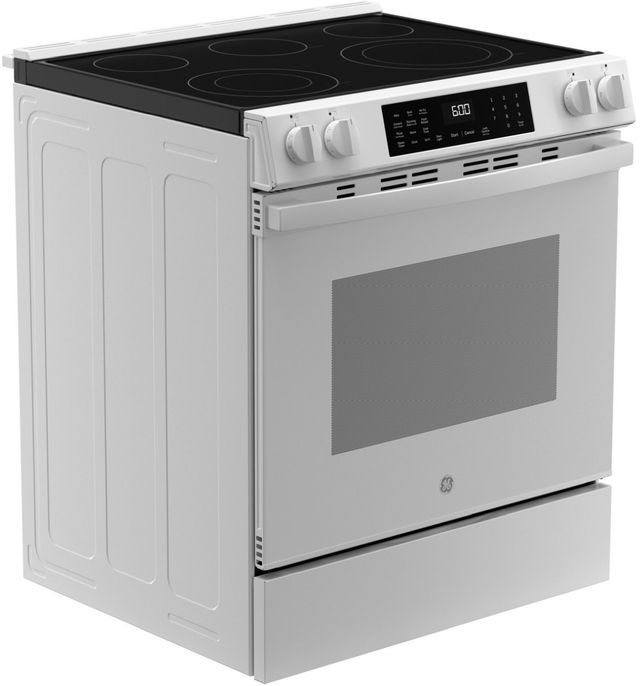 GE® 600 Series 30" White Slide-In Electric Range-4