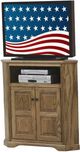 American Heartland Manufacturing Oak 50" Arched Base Tall Corner TV Stand-1
