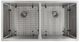 ZLINE Anton 36" Satin Stainless Steel Undermount Double Bowl Kitchen Sink with Bottom Grid-2