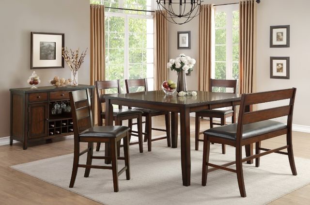 Homelegance® Mantello Cherry/Dark Brown Counter Height Bench-1