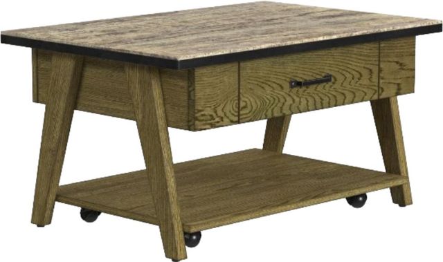 Null Furniture Oak Park Natural Oak Rectangular Cocktail Table-0