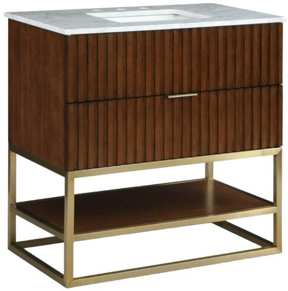 Meridian Furniture Monad Walnut 36" Bathroom Vanity-0