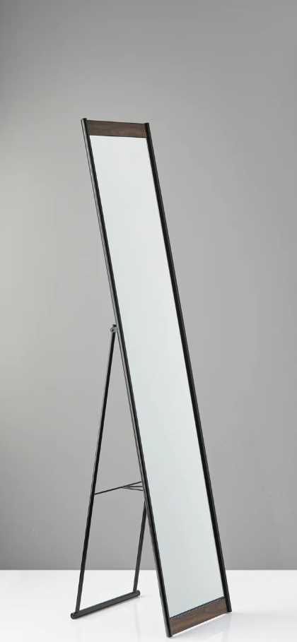 Adesso® Albert Black Floor Mirror-3