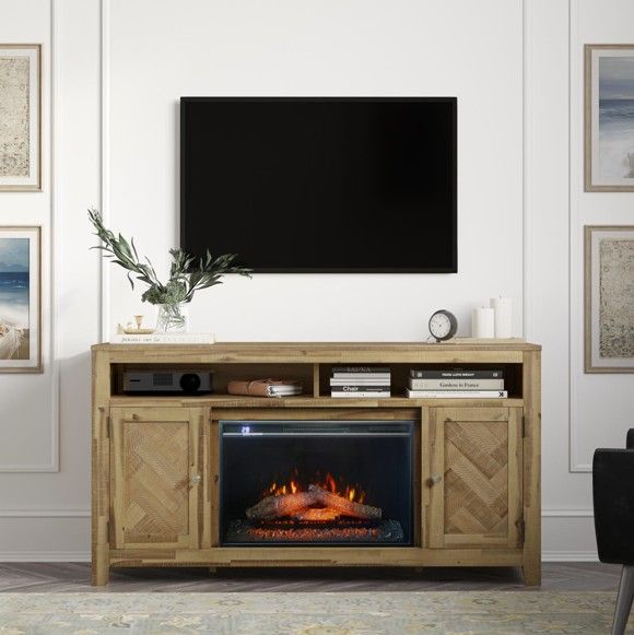 Jofran Inc. Bryce Brown 60" Fireplace with Logset-1