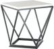 Elements International Riko 2-Piece White Occasional Table with Black Frame Set-2