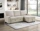 Homelegance® Gallatin 2-Piece Beige/Light Gray Right-Arm Facing Sectional and Chaise-1