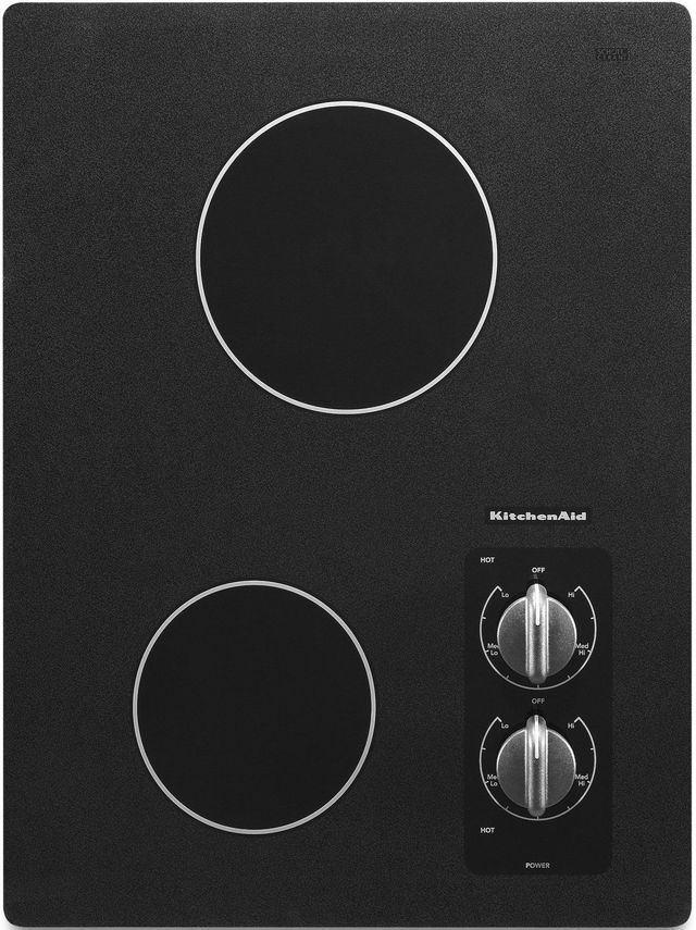 KitchenAid® 15" Black Electric Cooktop-0