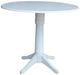 John Thomas Furniture® Dining Essentials Pure White Table Top with Pure White Transitional Pedestal Base-0