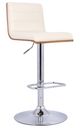 Armen Living Aubrey Cream/Chrome Adjustable Bar Stool-0