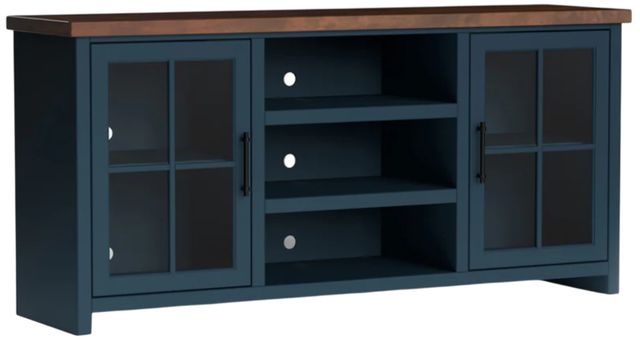 Legends Home Nantucket Blue Denim/Whiskey TV Console-0