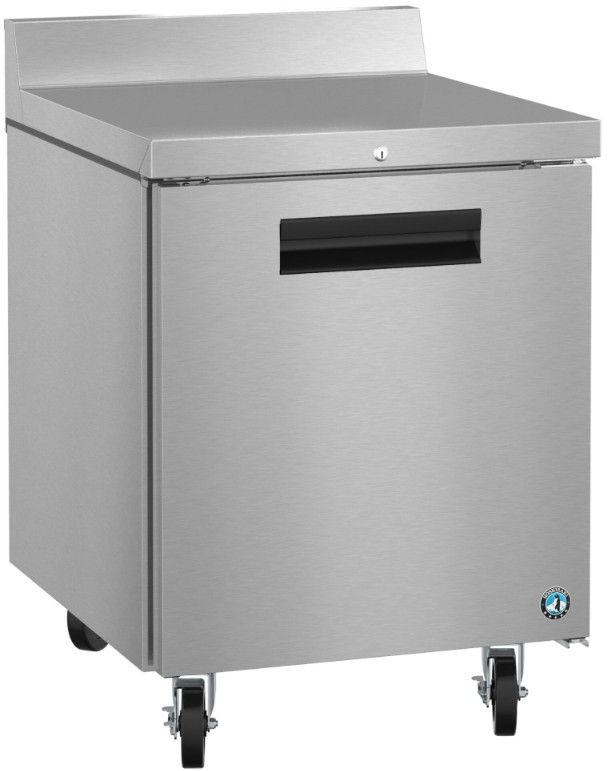 Hoshizaki Steelheart® 27" 6.21 Cu. Ft. Stainless Steel Single Section Worktop Freezer with Stainless Door and Lock-1
