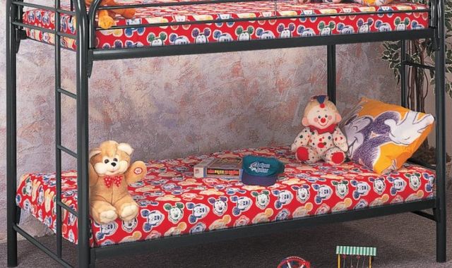 American Wholesale Furniture Black Twin Bunkbed