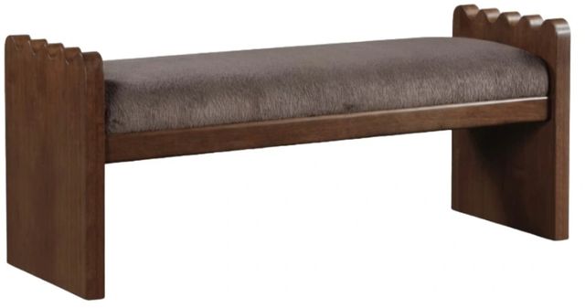 Meridian Furniture Sonia Brown/Walnut Bench-0