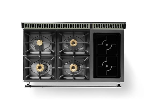 Viking® Tuscany 48" Eucalyptus Pro Style Dual Fuel Range with 2 Induction-2