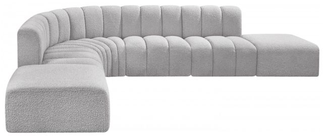 Meridian Furniture Arc 7-Piece Gray Sectional-1