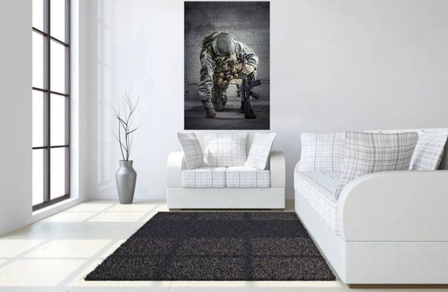 Classy Art Kneeling Soldier Wall Art-3