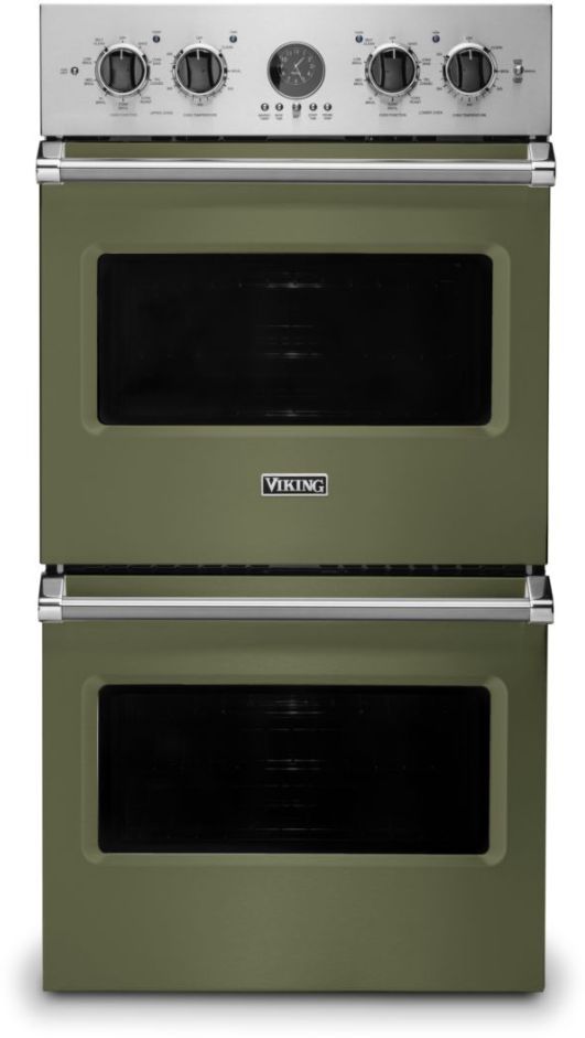 Viking® 5 Series 27" Cypress Green Professional Built In Double Electric Premiere Wall Oven-0