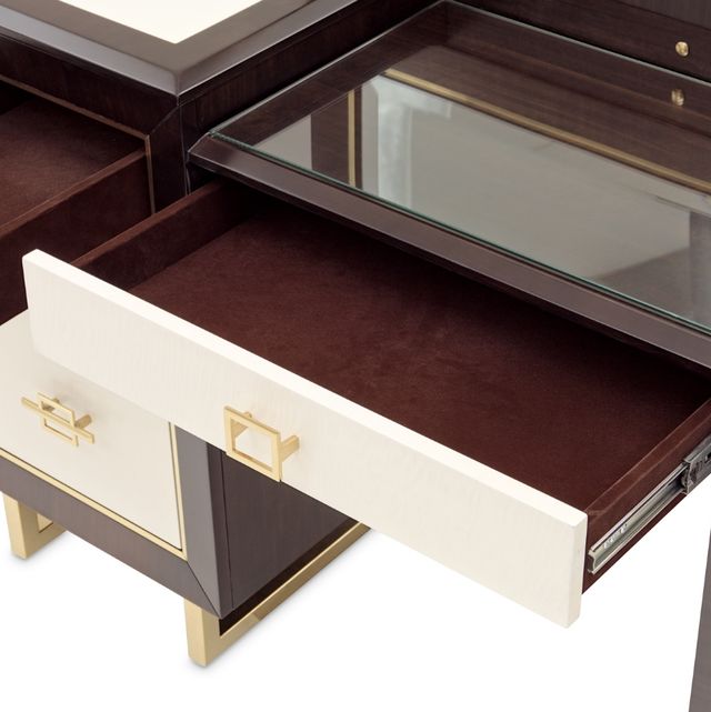 Michael Amini® Belmont Place Espresso Vanity Desk-4
