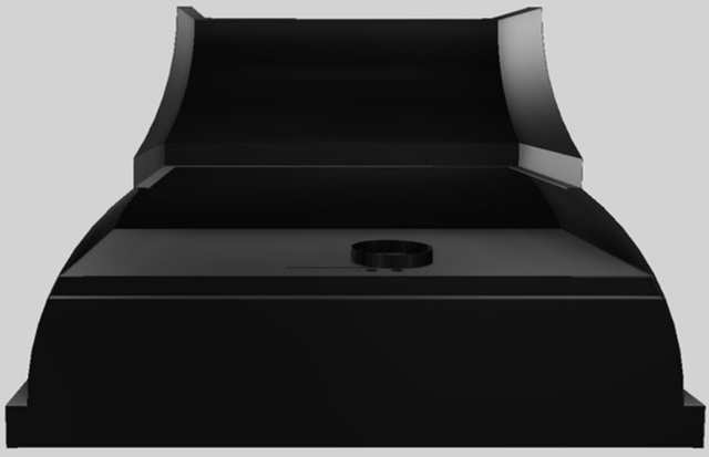 Vent-A-Hood® Designer Series 48" Black Wall Mounted Range Hood-3