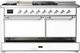 Ilve® Majestic III 60'' White Pro Style Dual Fuel Natural Gas Range with Solid Door and Chrome Trim-4