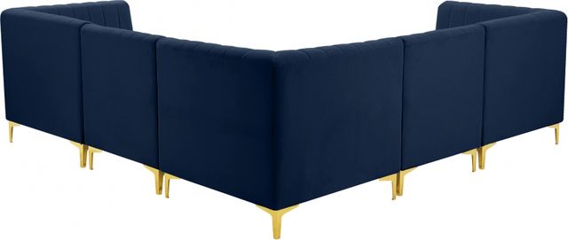 Meridian Furniture Alina Navy Velvet Modular Sectional-2