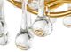 A & B Home Brass/Clear Chandelier with Droplet Design-4