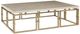 Century® Grand Tour Furniture Links Crystal Stone Top Cocktail Table with Antique Brass Base-1