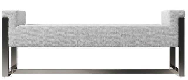 Bernhardt Stratum Gray/Polished Nickel Bench-2