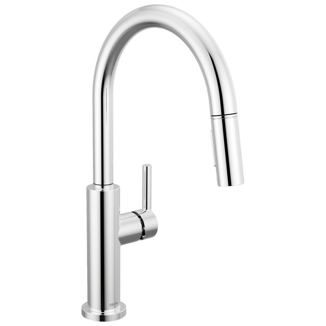 Delta Nicoli® Chrome Single Handle Kitchen Faucet-0